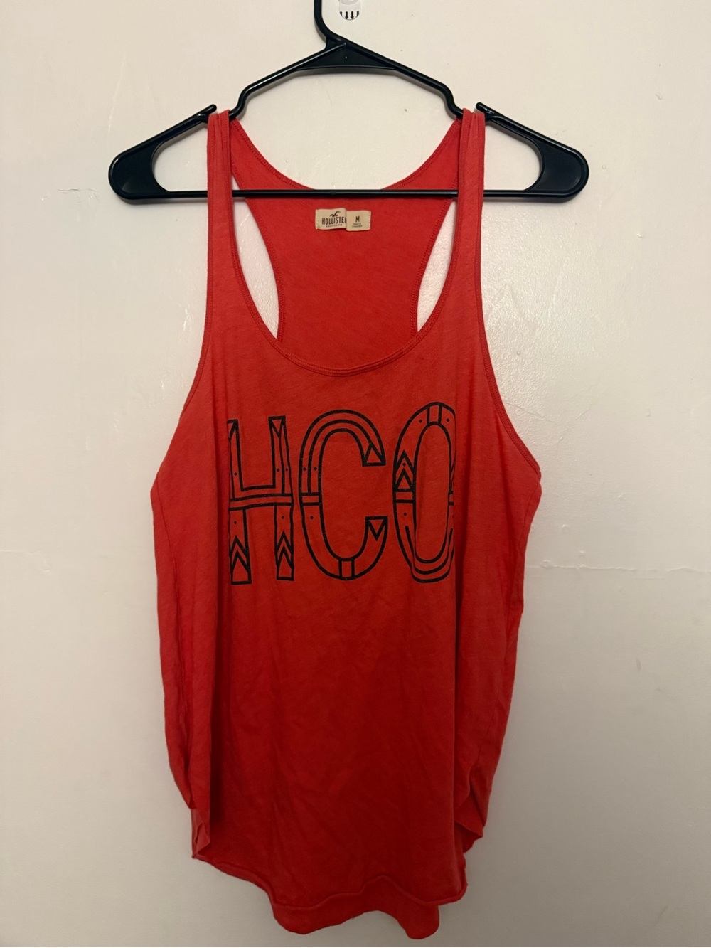 Hollister Red Graphic Racerback Tank